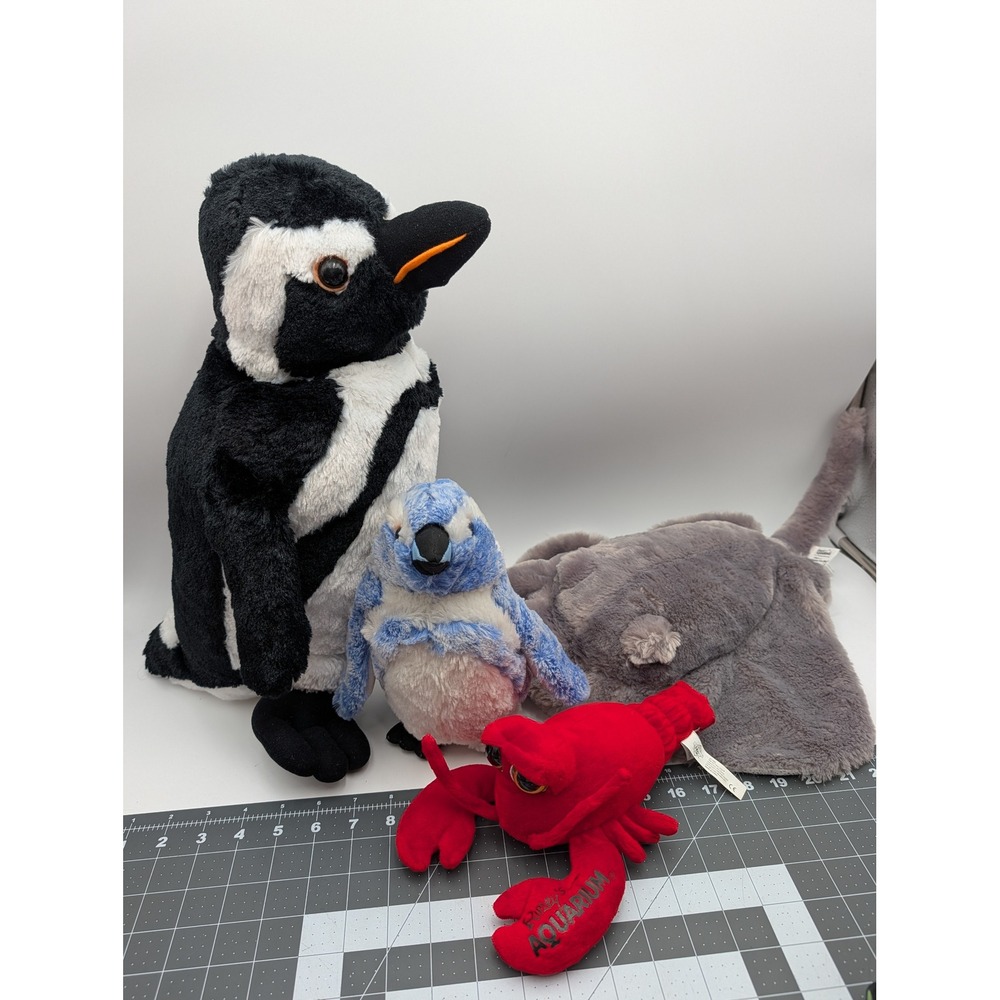Ripleys Aquarium‎ Plush Lot Penguin Lobster Stingray Marine Sea Life